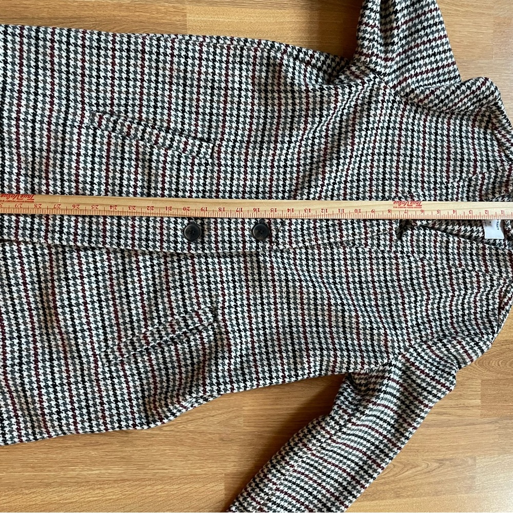 Old Navy Houndstooth Blazer Size Medium NWOT 2% Wool - Picture 9 of 13